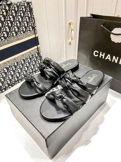 MBCS1 Leather Slippers Size 35-41 Shoes with Box