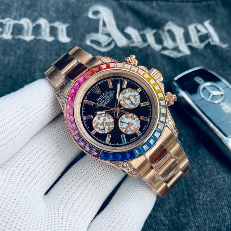 RW32  Rainbow Di classic three eyes six needle design, atmospheric fashion 40mm*12mm