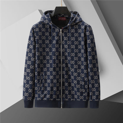 GUC0101 New men's spring and autumn thin style outerwear+long pants pure cotton casual suit clothing