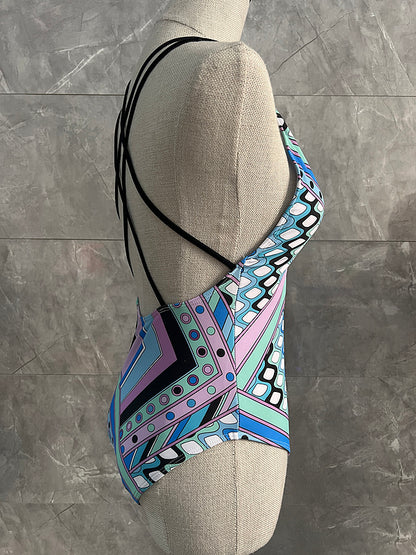 PH2407  Women's  wave one-piece bikini swimsuit