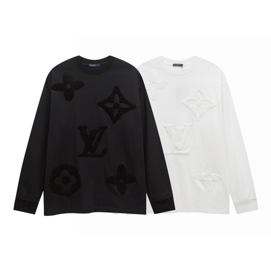 LVC019  New men's and women's spring and autumn pure cotton long sleeved casual clothes