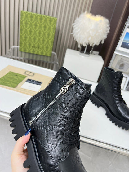 HJGS1 Leather Shoes Women 35-41 with box