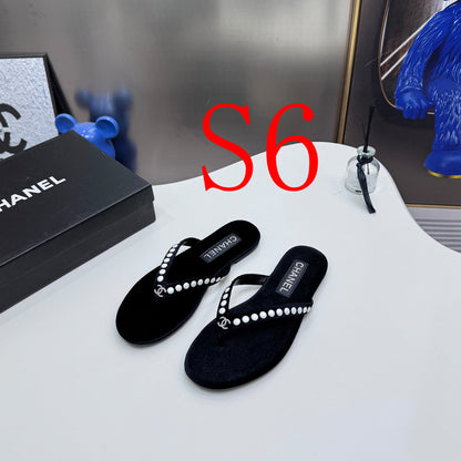 MBCS4 Leather Slippers Size 35-42 Shoes with Box