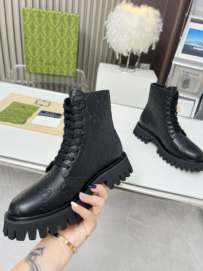HJGS1 Leather Shoes Women 35-41 with box