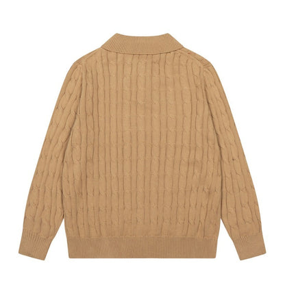 LFC5 New men's and women's spring and autumn collared sweaters, sweater base clothes