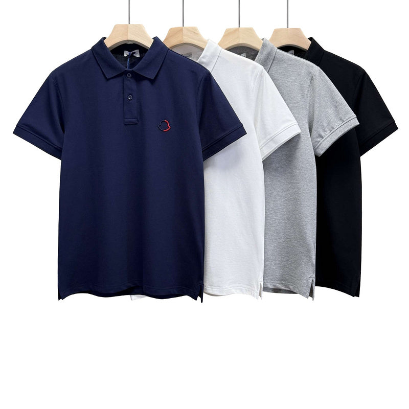 MOC024   Men's short sleeved lapel polo shirt clothing