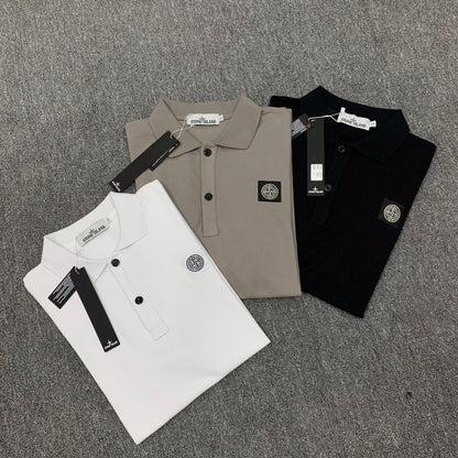 STC23 New men's polo shirt summer short sleeved top Clothing