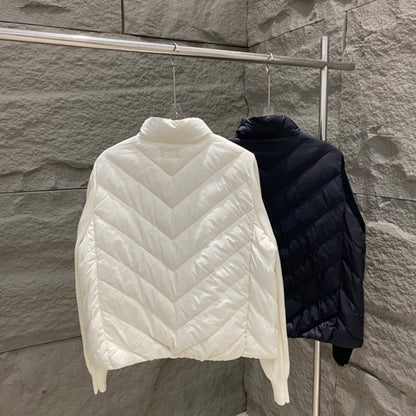 042067  Women's knitted spliced down jacket clothing