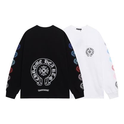 KLC21 New men's and women's pure cotton long sleeved casual clothes