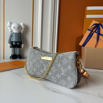 LLP08 Leather bag 24.5-13.5-6.5CM Denim Bags