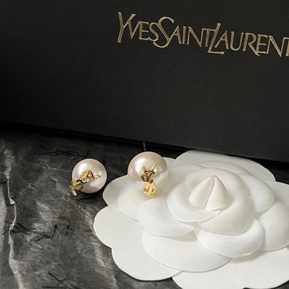 A913  Women's large and small pearl earring jewelry
