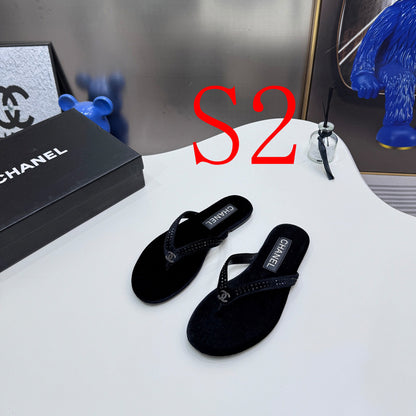 MBCS4 Leather Slippers Size 35-42 Shoes with Box
