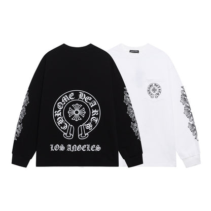 KLC23  New men's and women's pure cotton long sleeved casual clothes