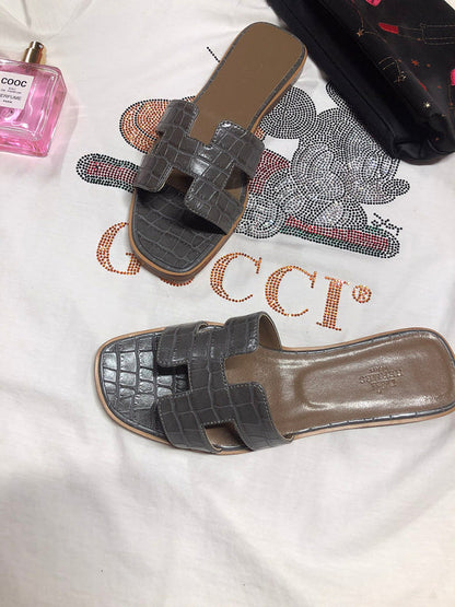 OHS02 Couples slipper Leather Shoes 35-42 with box