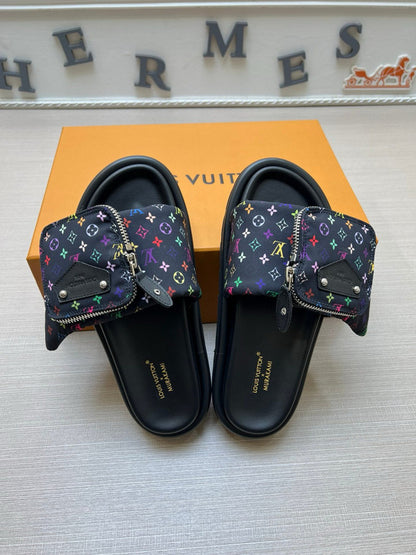 YLS5 Leather Slippers Size 36-45 Shoes with Box