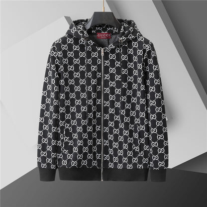 GUC0101 New men's spring and autumn thin style outerwear+long pants pure cotton casual suit clothing