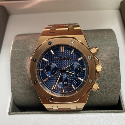 RW79  Men's  rose gold  Quartzwatch with 316L steel case 41MM