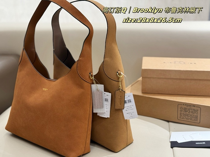 ACP60 Leather Bag 28-8-26.5CM suede Handbag With Box